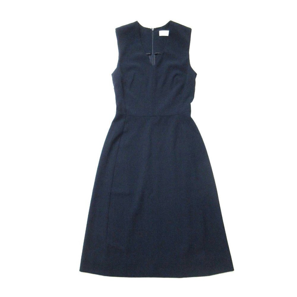 NWT MM. Lafleur Annie in Galaxy Blue V-neck Stretch Crepe Fit & Flare Dress 0P